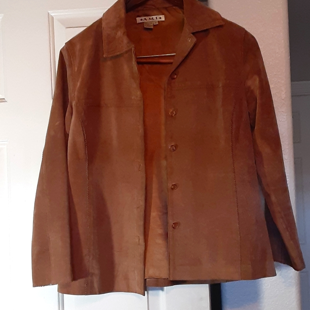 AMI Shirt Leather Jacket